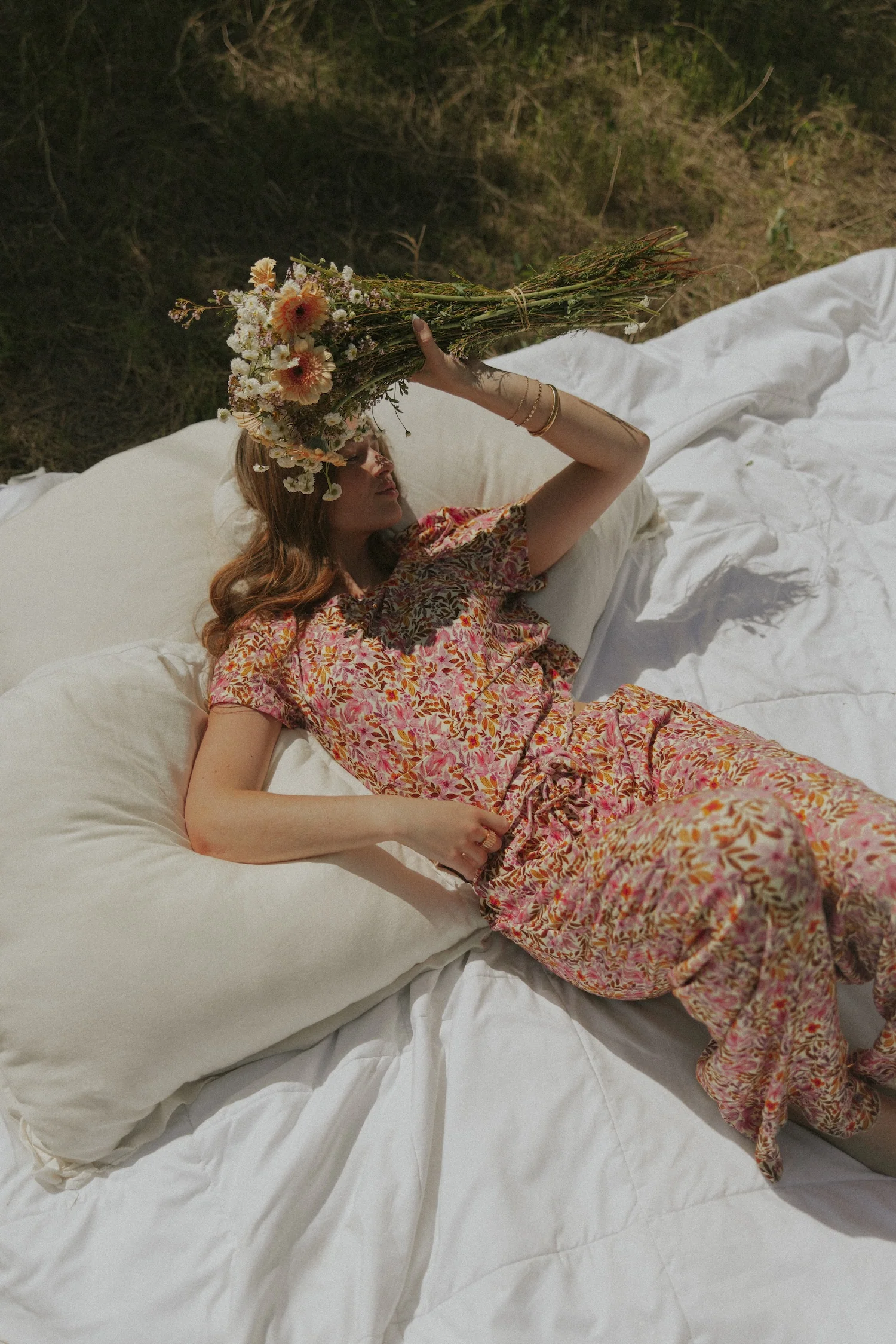 Blossom Pant in Fuchsia | Floral Pajama - Image 4