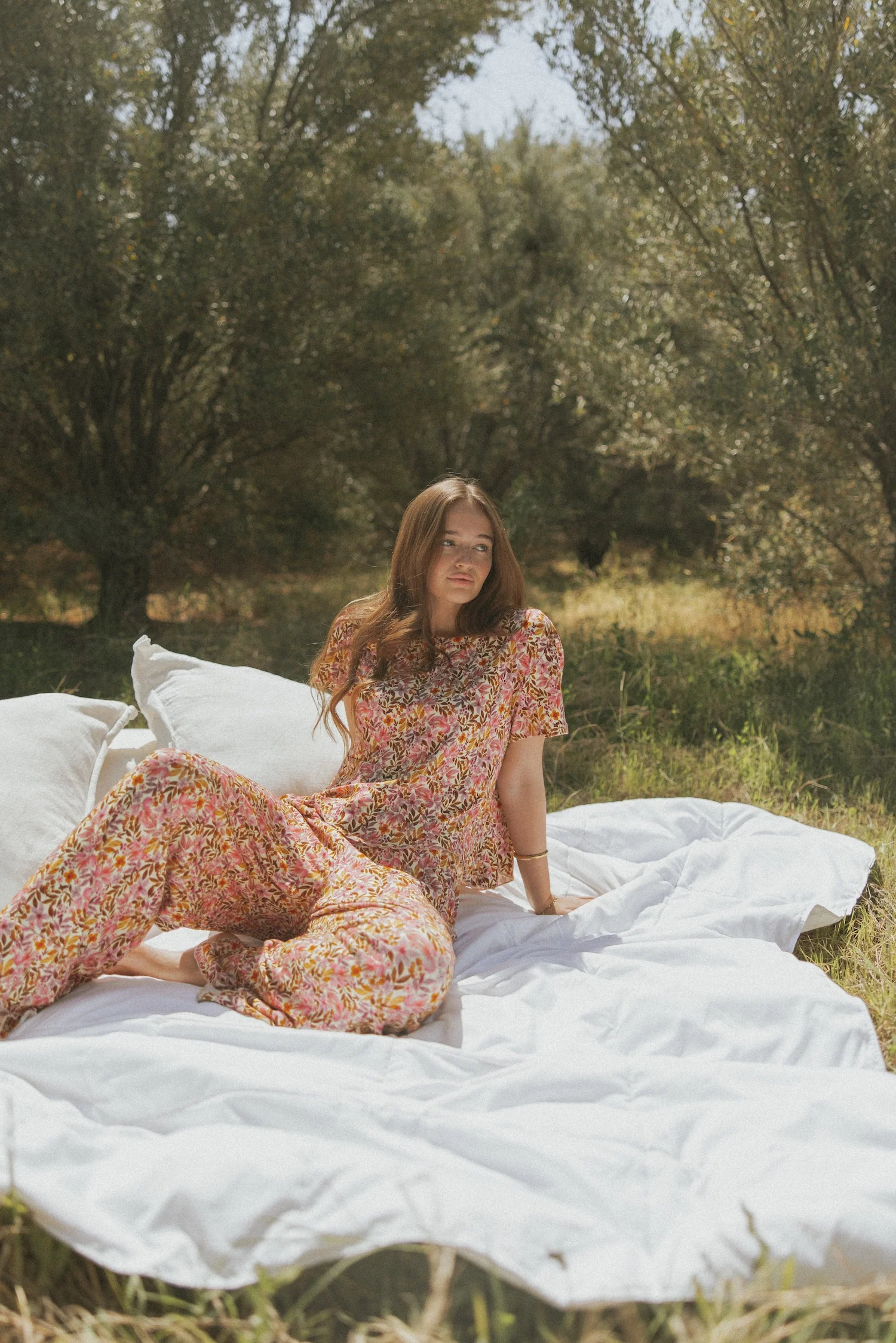 Blossom Top Fuchsia | Floral Pajama - Image 3