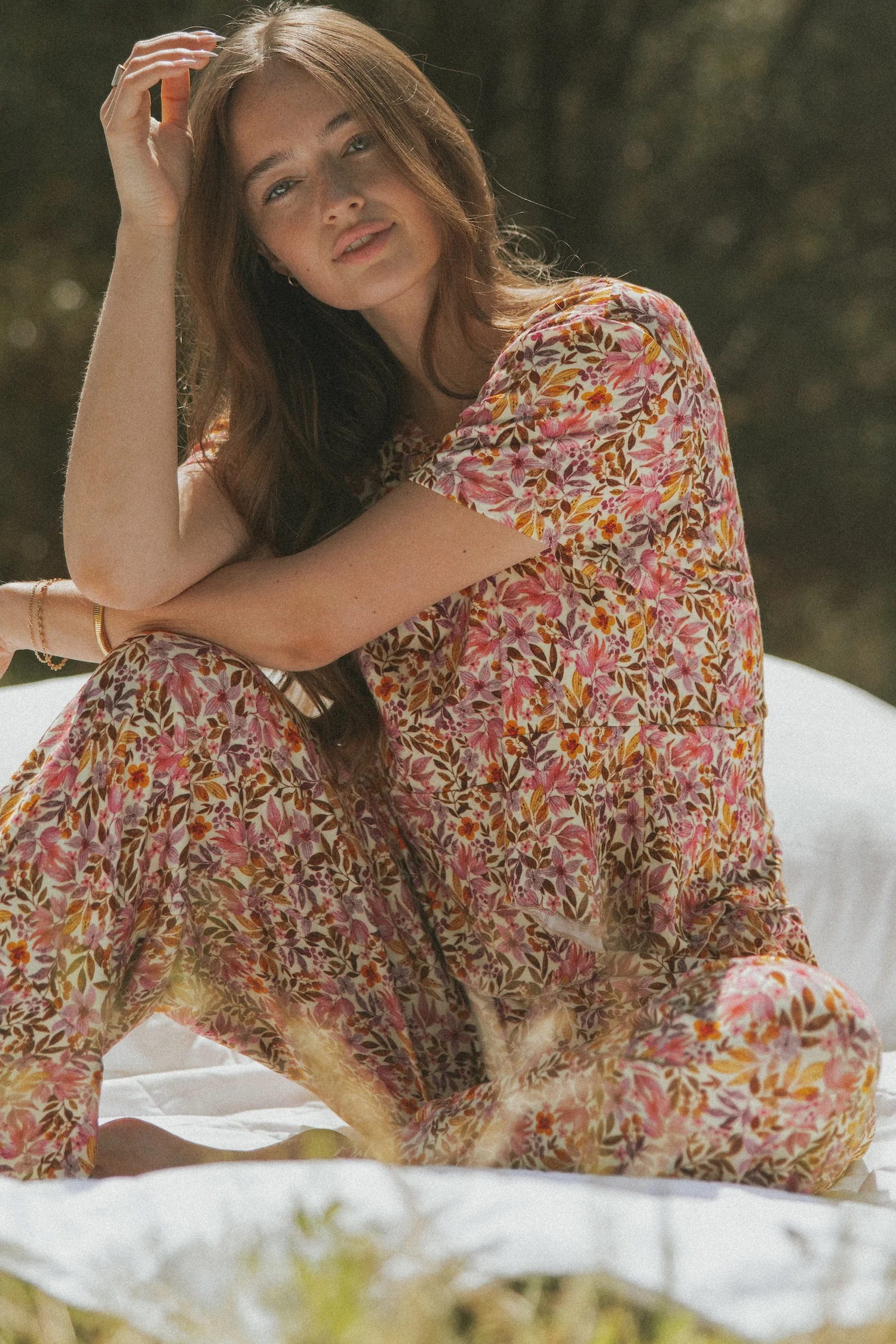 Blossom Top Fuchsia | Floral Pajama - Image 4