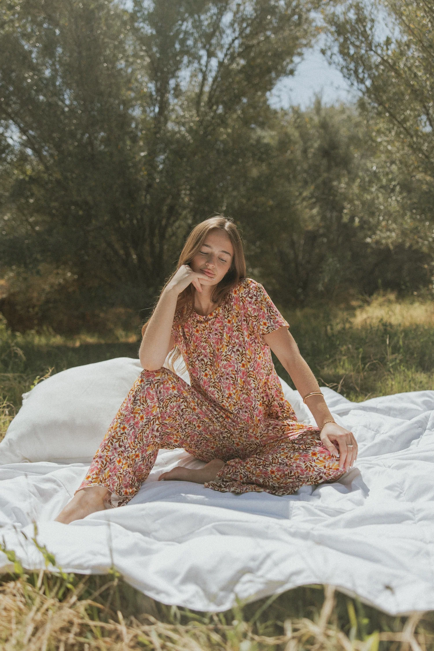 Blossom Top Fuchsia | Floral Pajama - Image 7