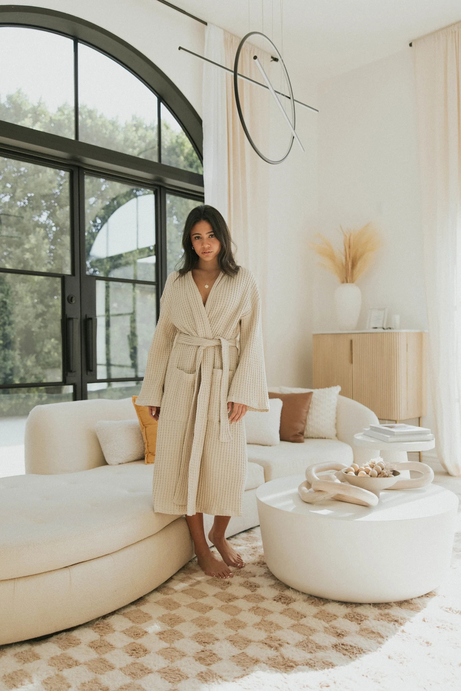 Haven Waffle Knit Robe | Almond - Image 4