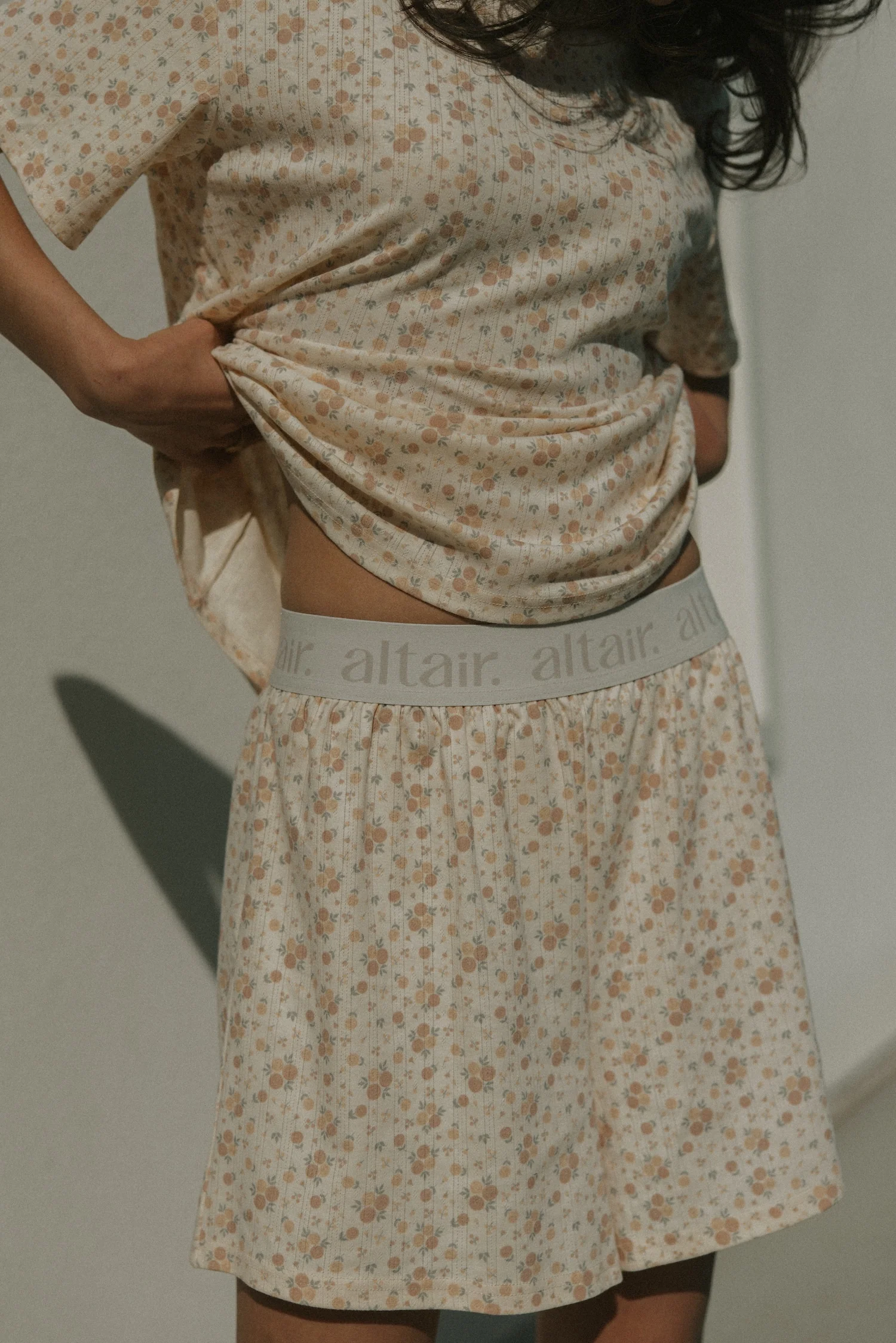 Juliet Shorts in Marigold | Mid-Length Floral Boxer Short - Image 3