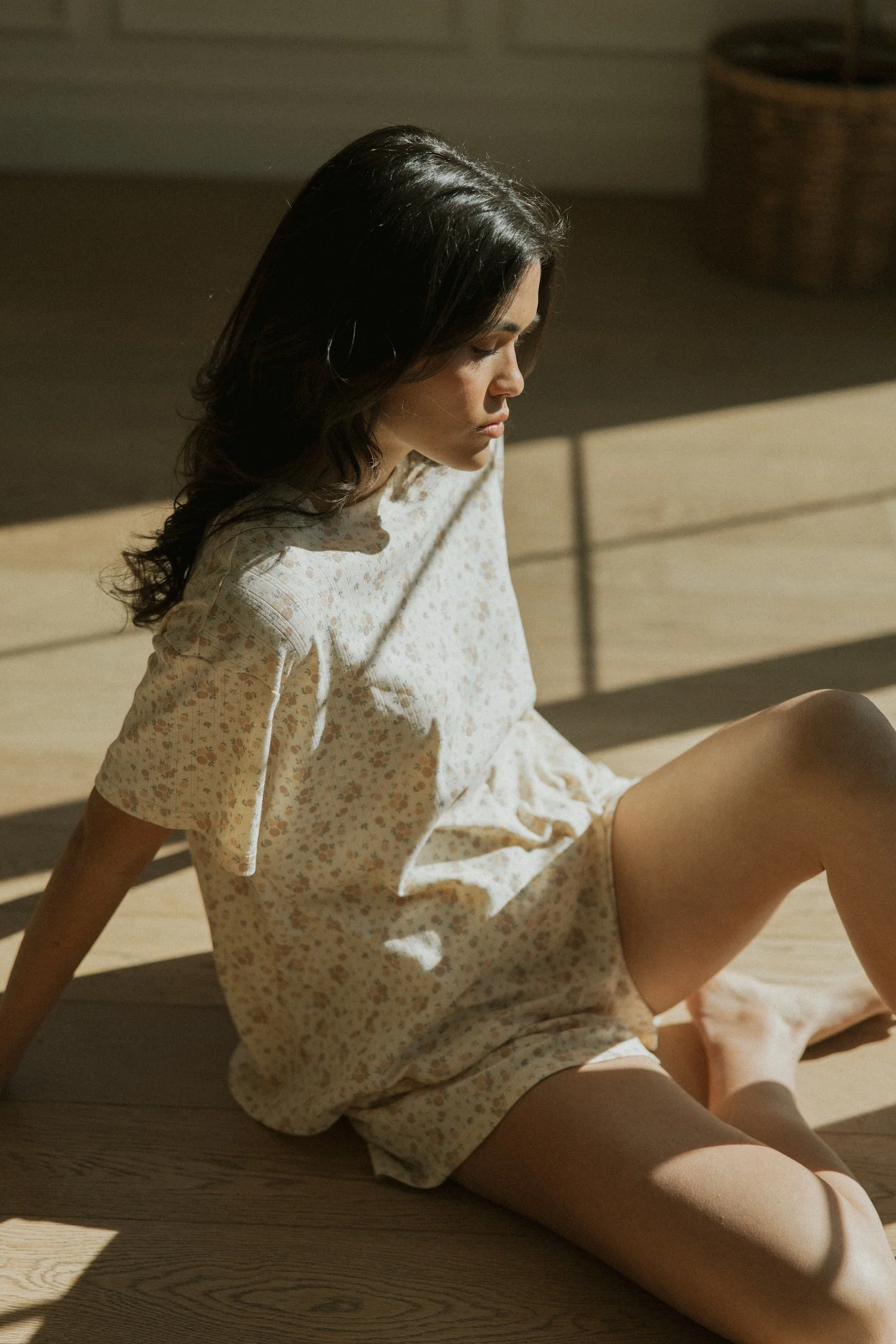 Juliet Shorts in Marigold | Mid-Length Floral Boxer Short - Image 6