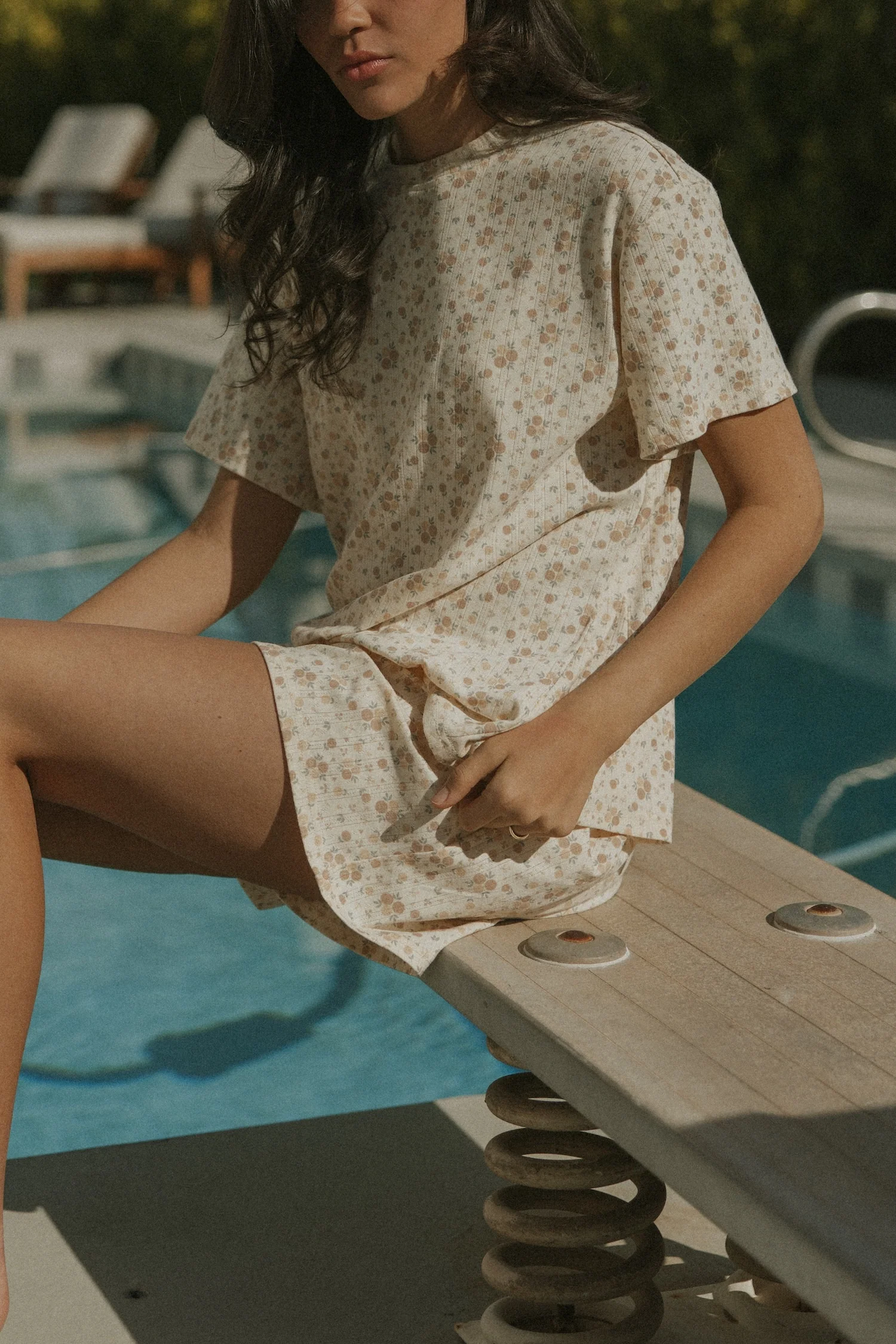 Juliet Shorts in Marigold | Mid-Length Floral Boxer Short - Image 7