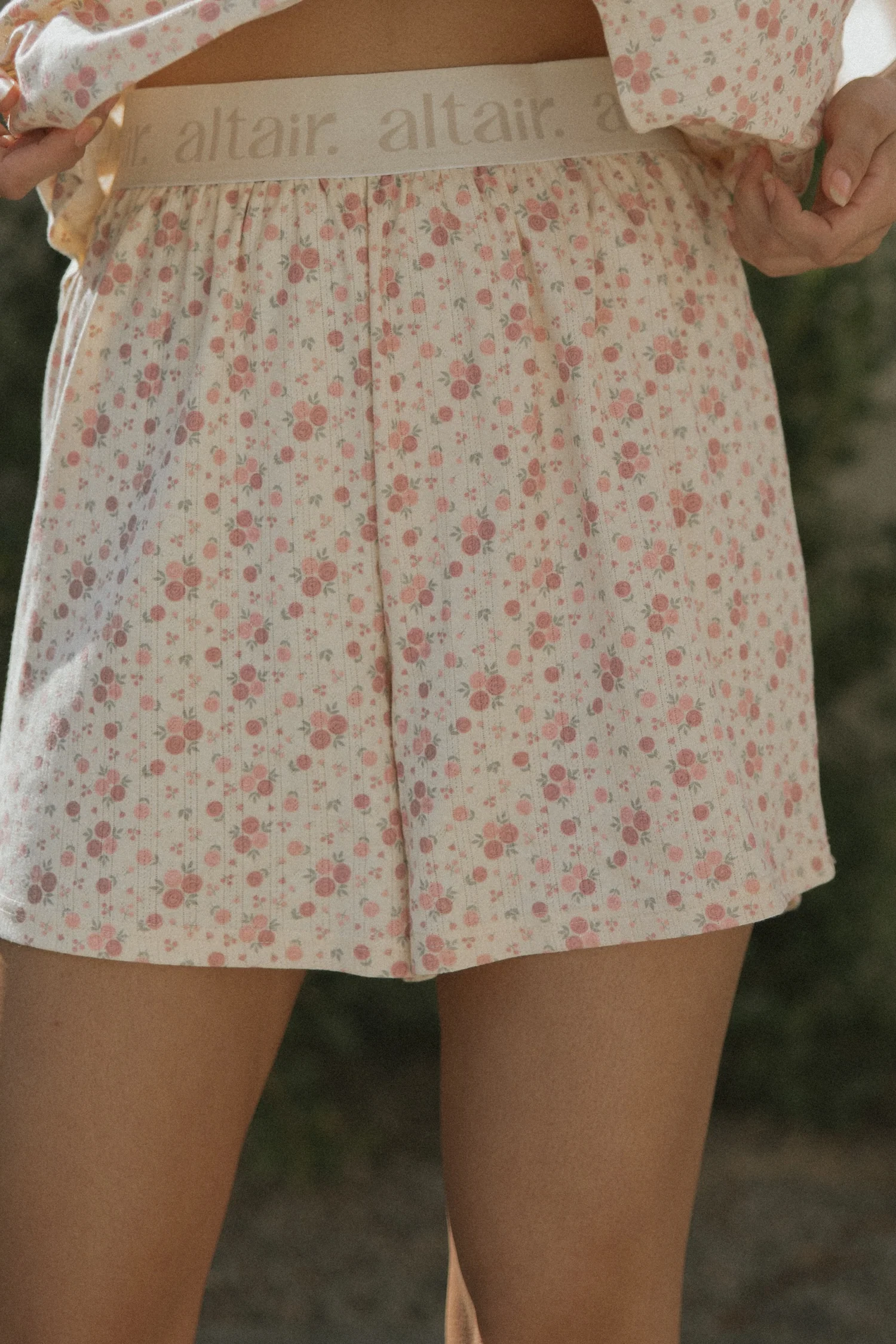 Juliet Shorts in Rose | Mid-Length Floral Boxer Short - Image 4