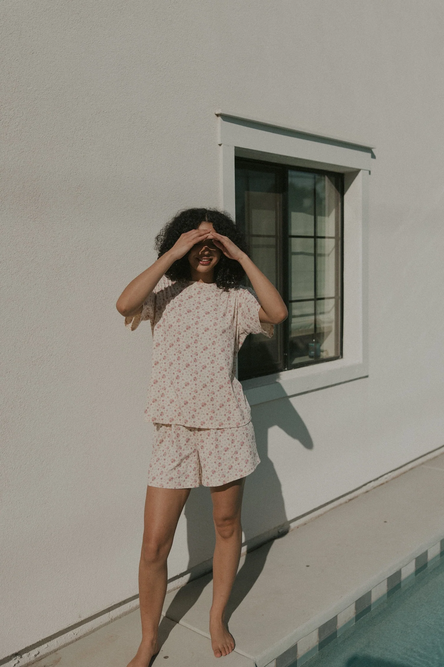 Juliet Shorts in Rose | Mid-Length Floral Boxer Short - Image 6