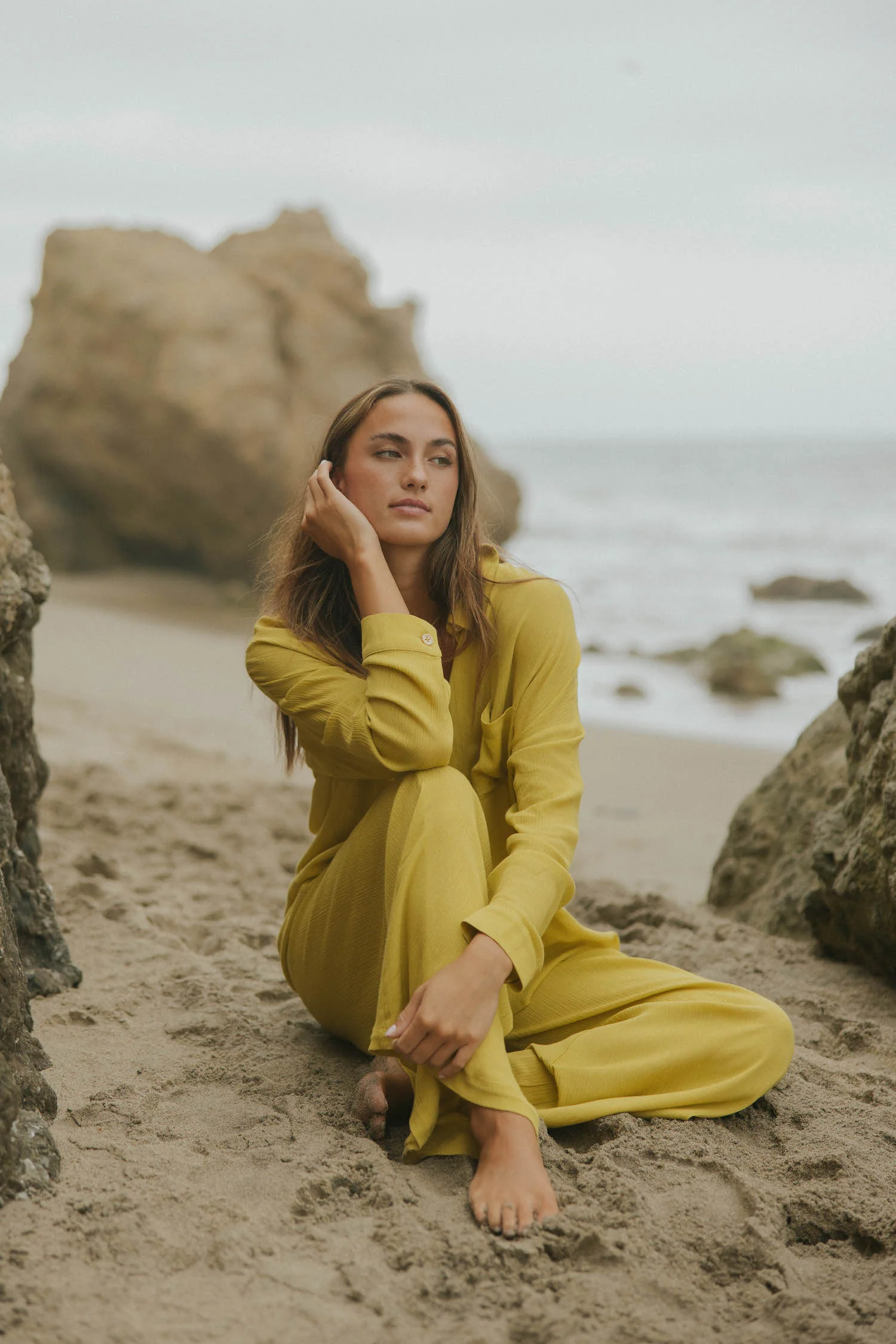 Cove Flowy Beach Pant | Canary - Image 3