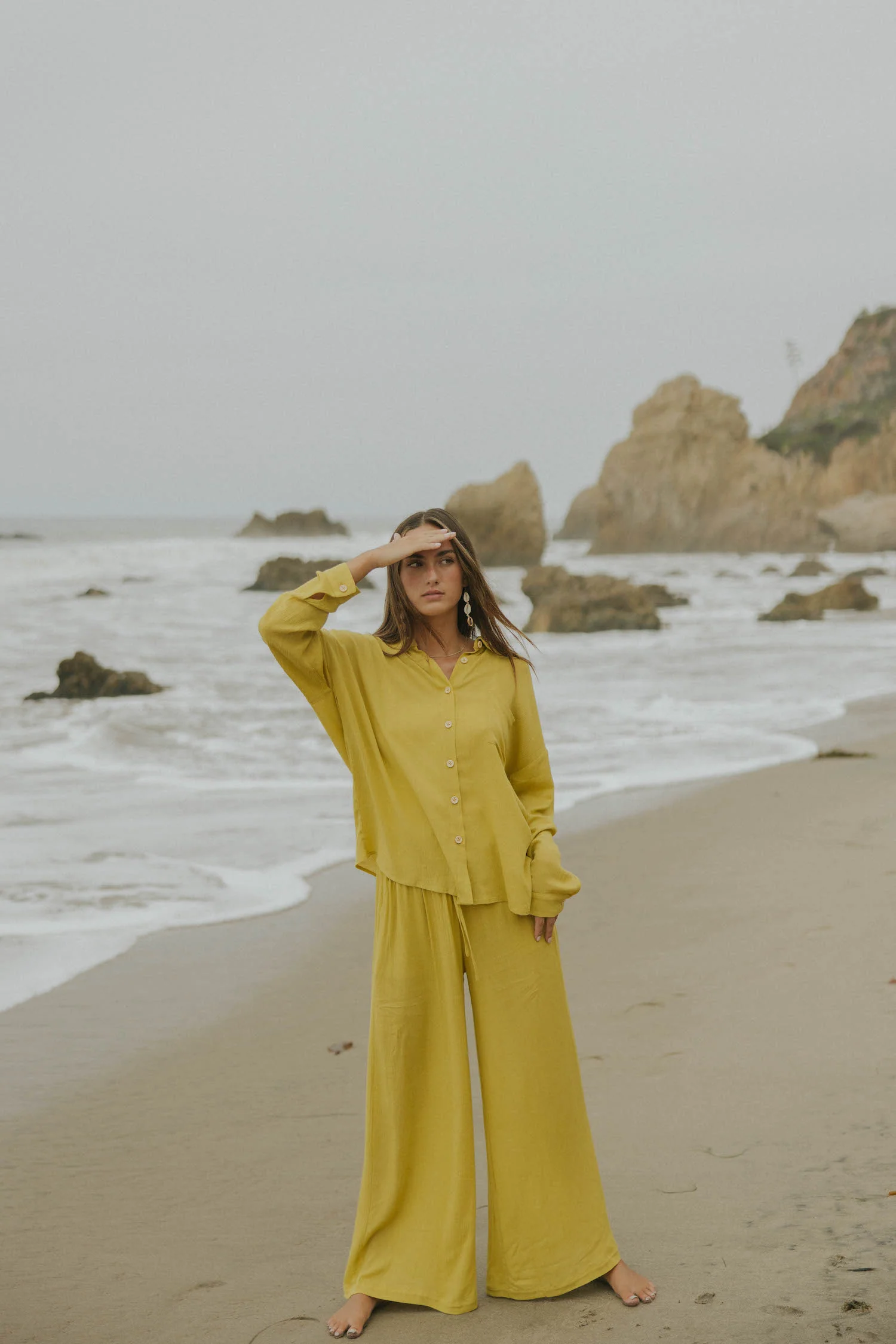 Cove Flowy Beach Pant | Canary - Image 4