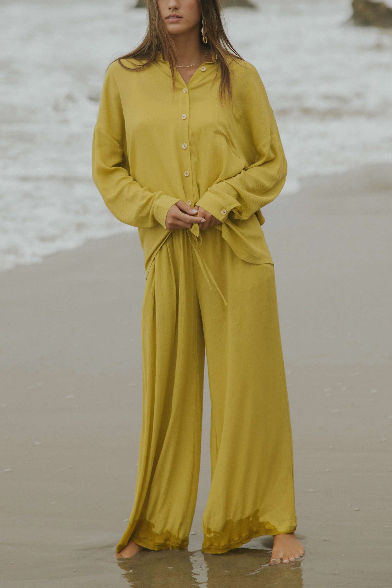 Cove Flowy Beach Pant | Canary - Image 5