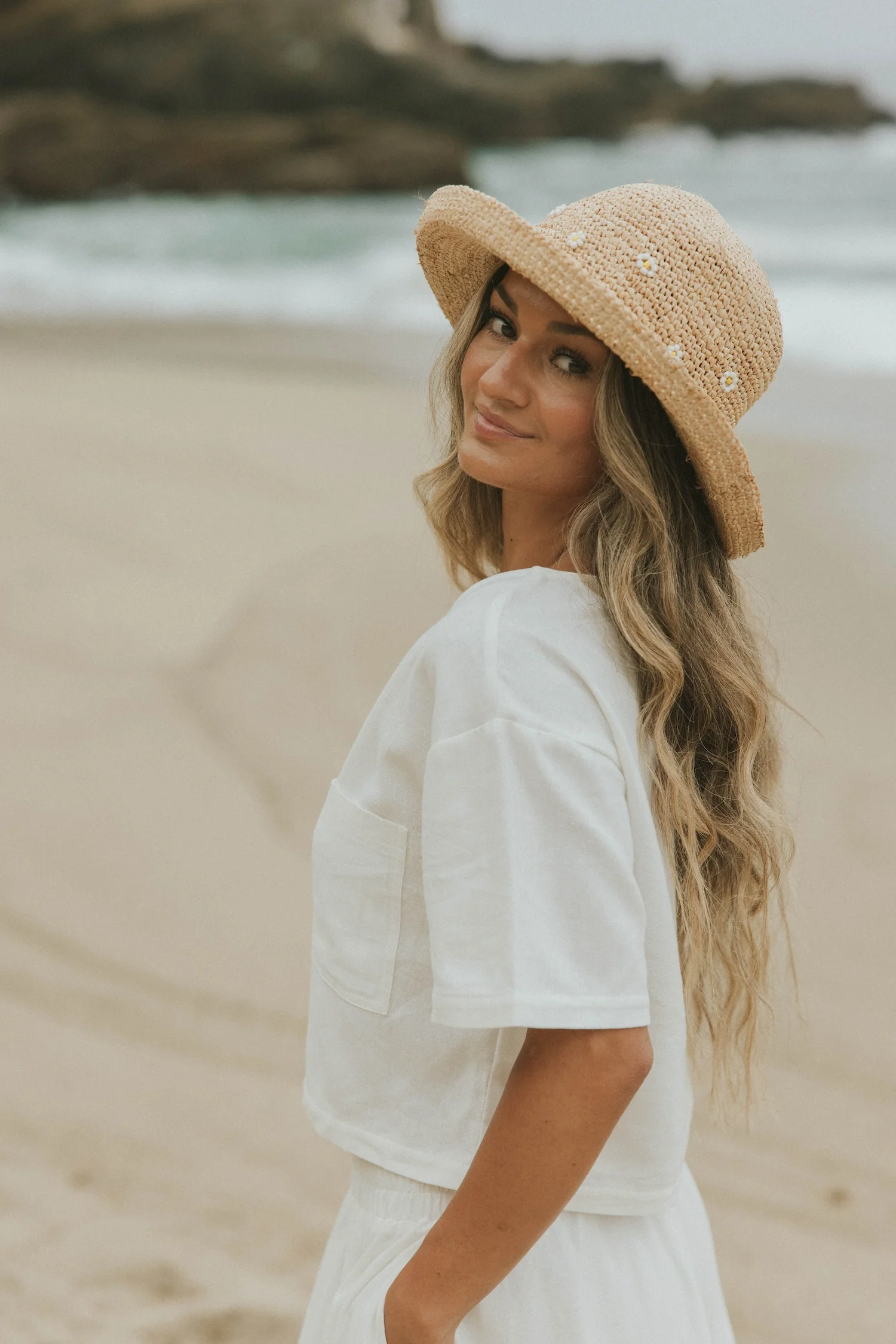 Isla Top in White | White Short Sleeve Blouse - Image 4