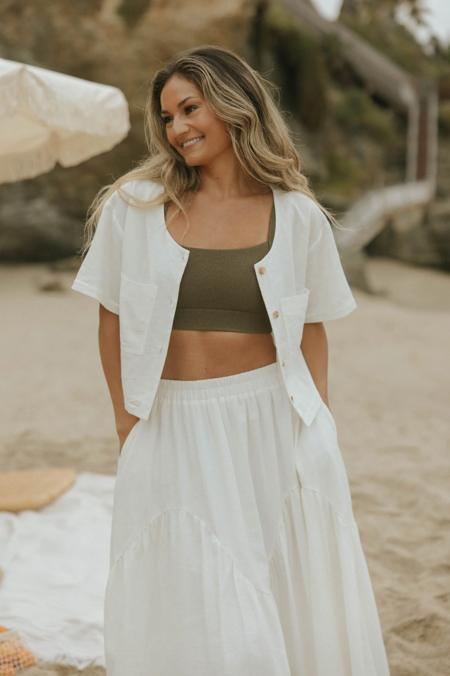 Isla Top in White | White Short Sleeve Blouse - Image 6
