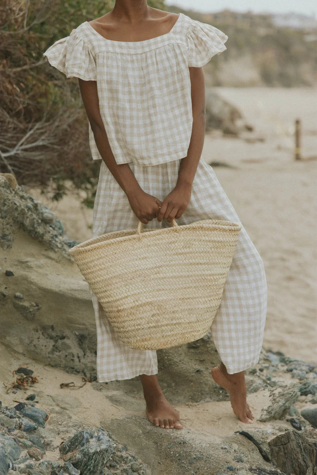 Meadow Top in Gingham | Flutter Sleeve Top - Image 3