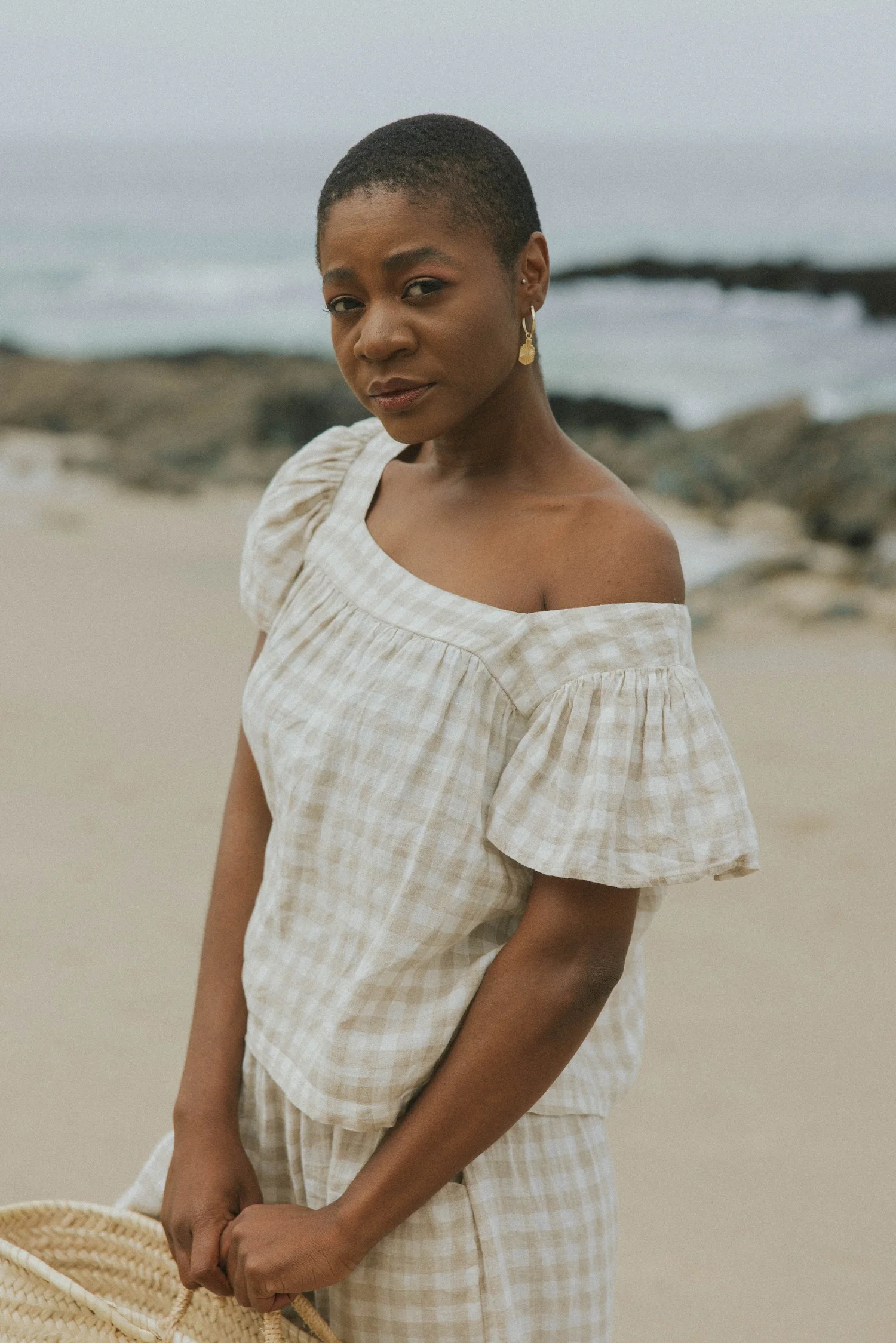 Meadow Top in Gingham | Flutter Sleeve Top - Image 5