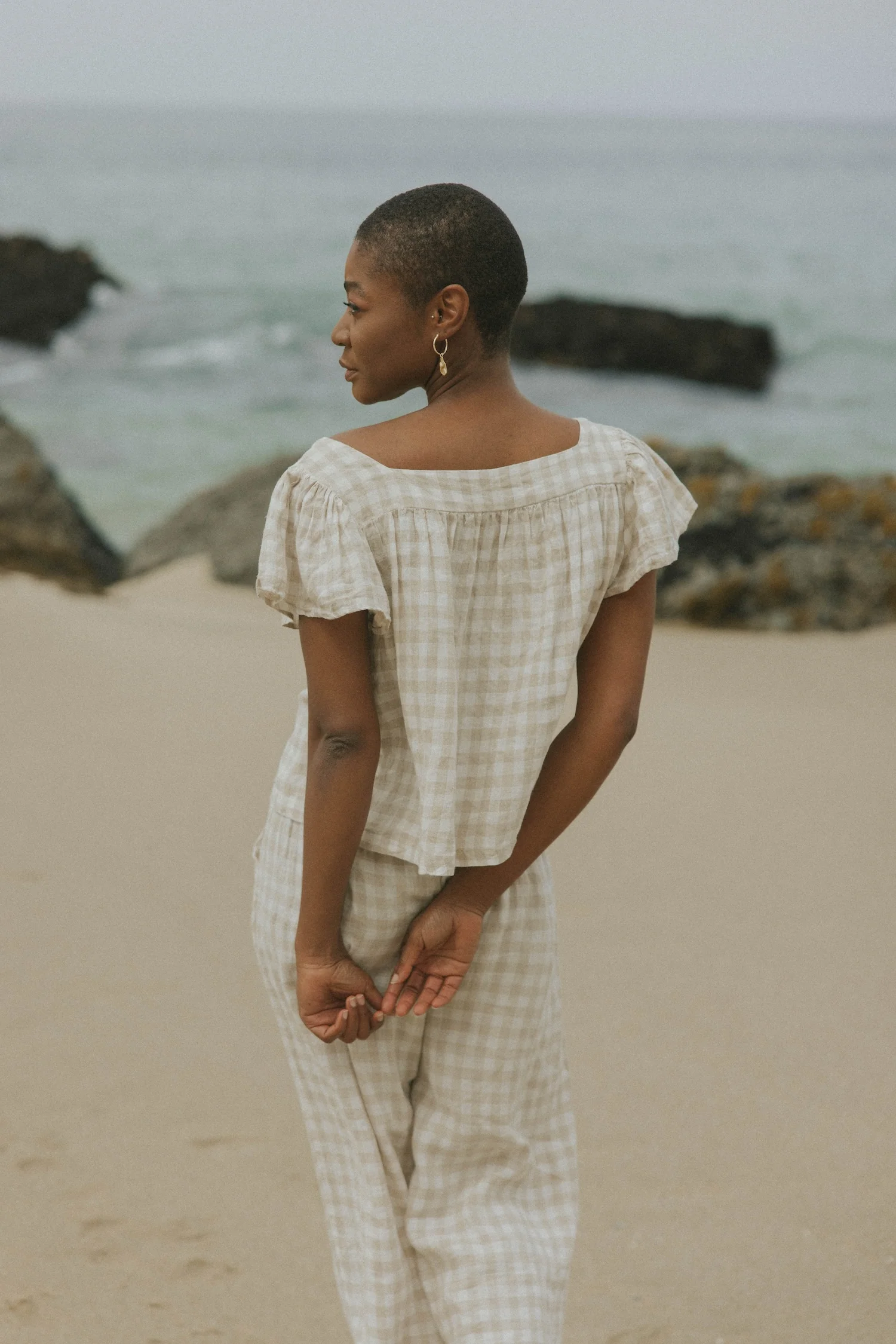 Meadow Top in Gingham | Flutter Sleeve Top - Image 6