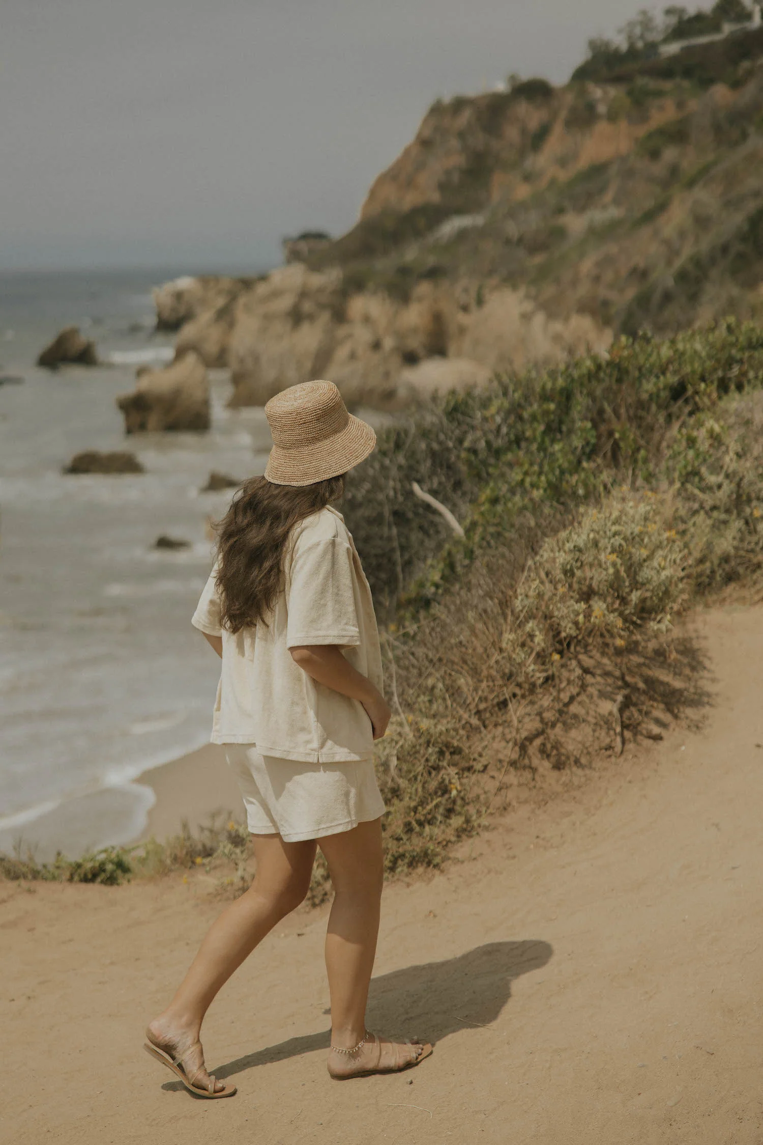 Playa Terry Cloth Button Down | Sand - Image 3