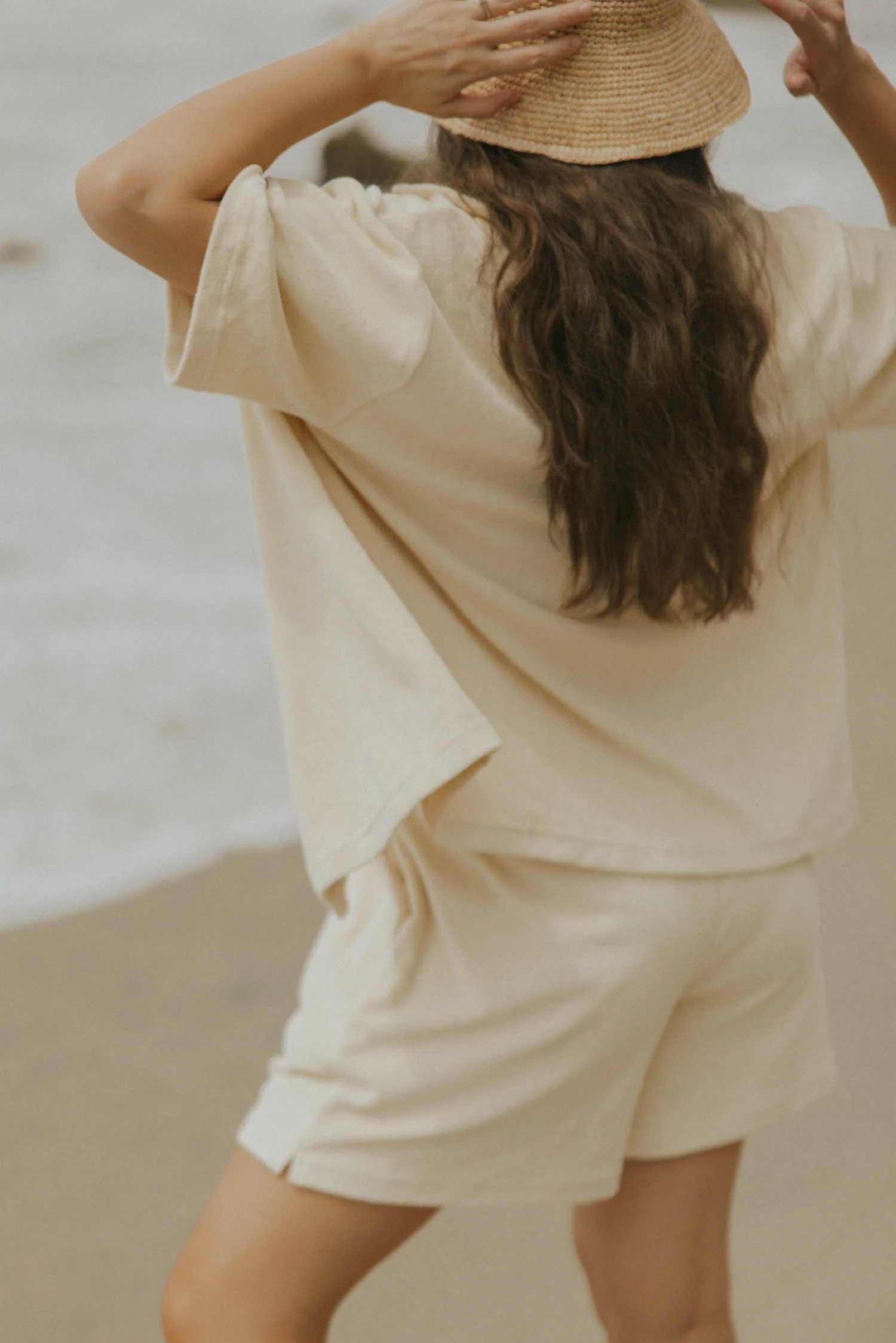 Playa Terry Cloth Button Down | Sand - Image 5