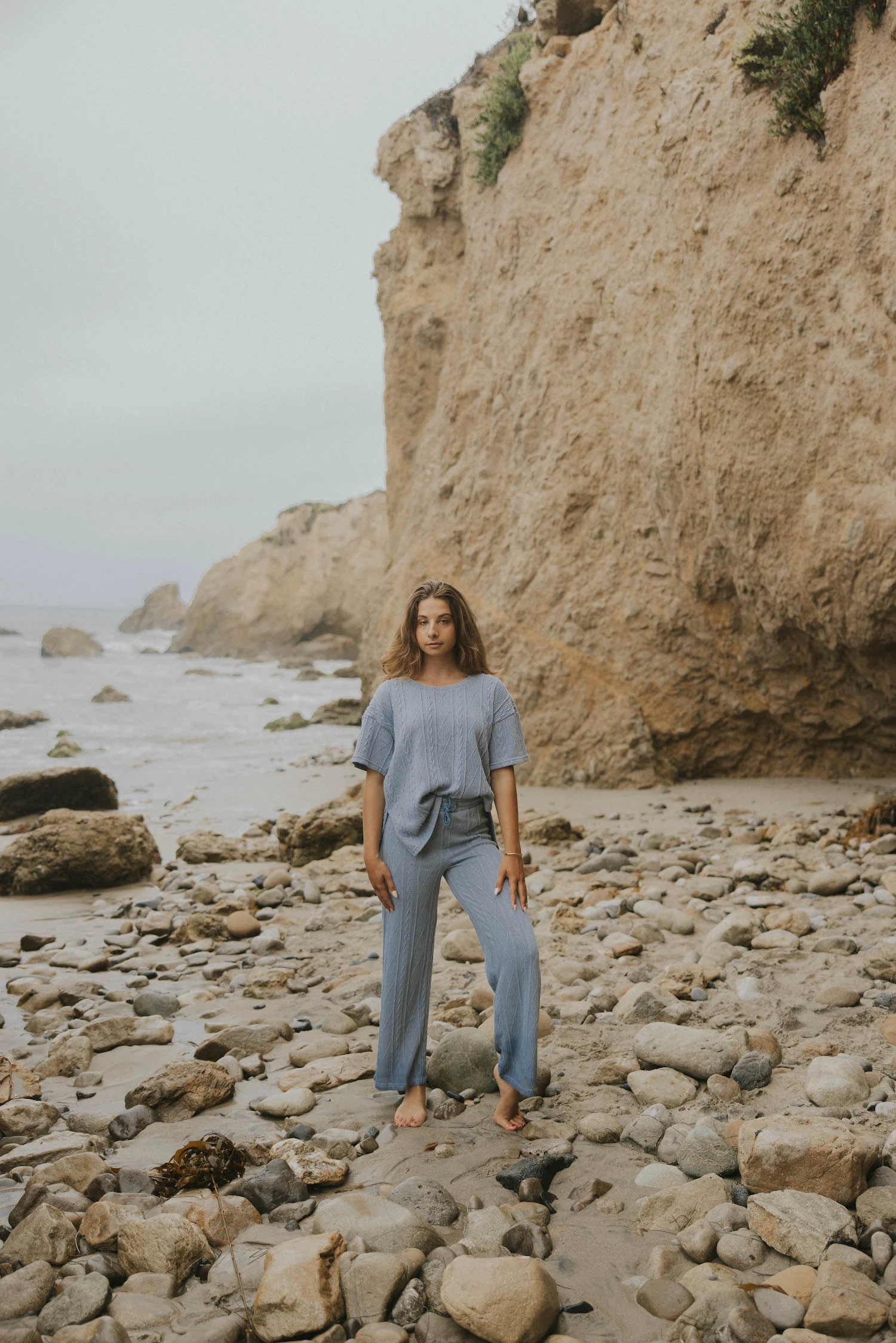 Cielo Cable Knit Short Sleeve | Sky - Image 4