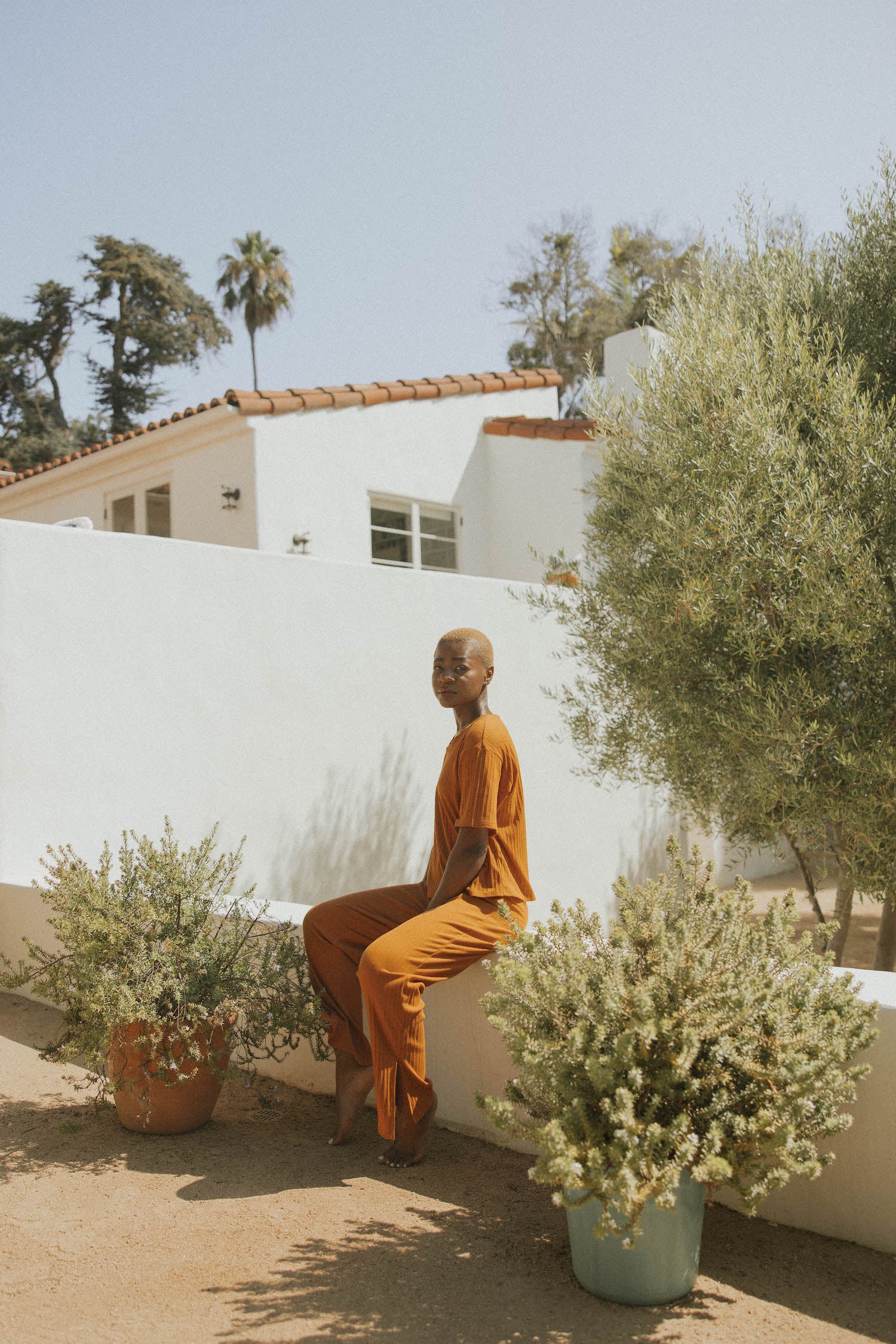 Monterey Pant in Rust | Orange Split Hem Pant - Image 7