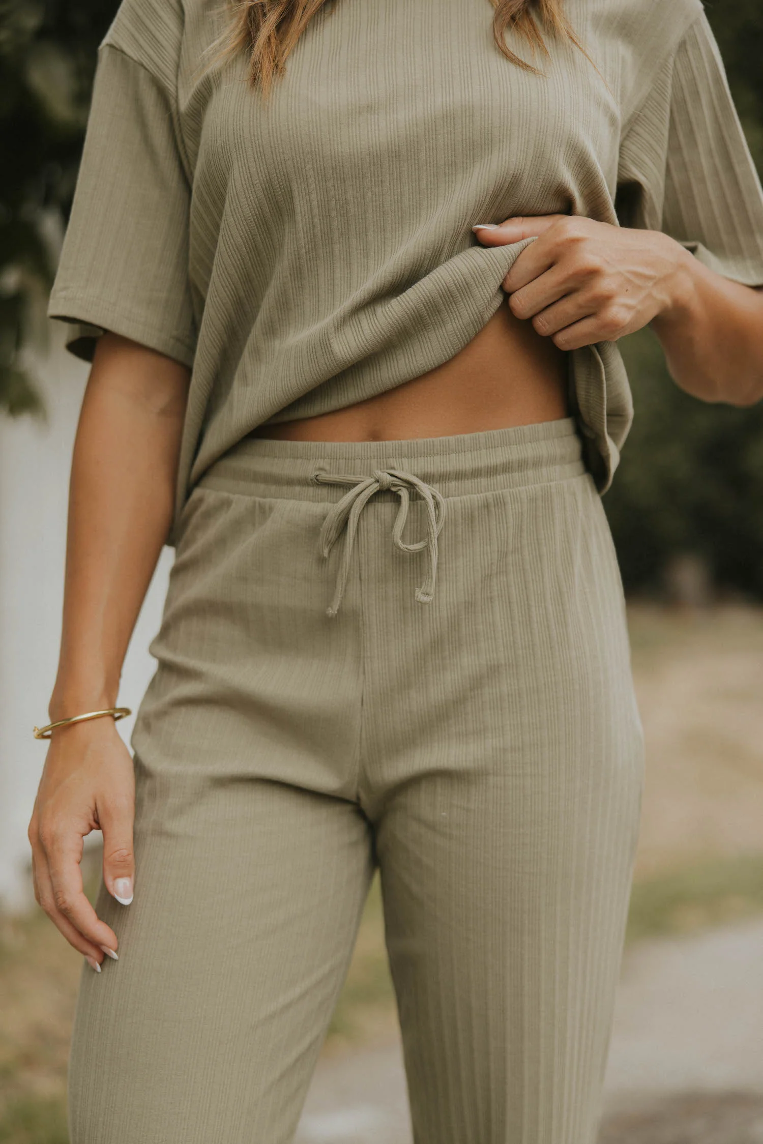 Monterey Pant in Sage | Green Split Hem Pant - Image 5
