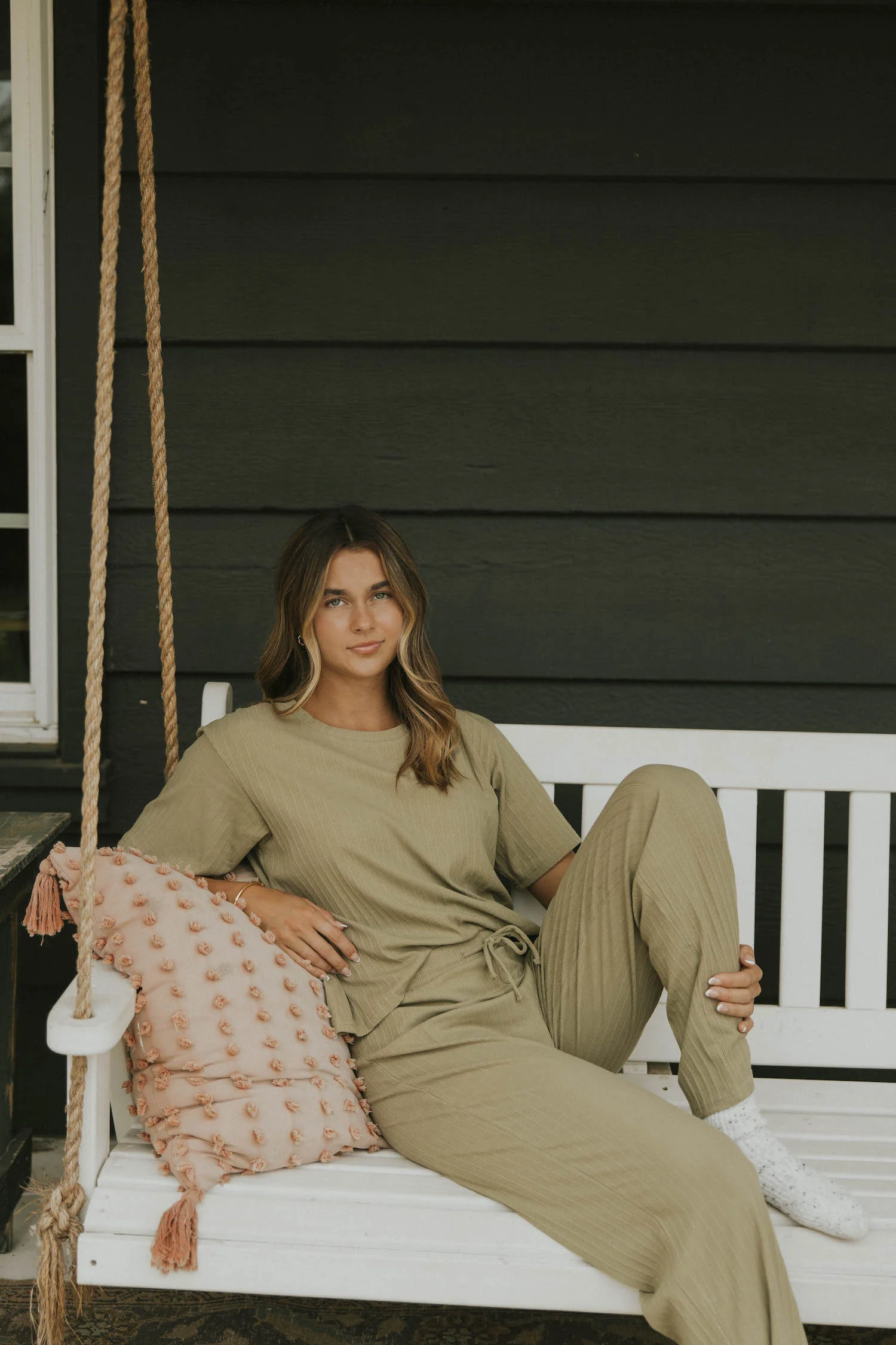 Monterey Pant in Sage | Green Split Hem Pant - Image 6