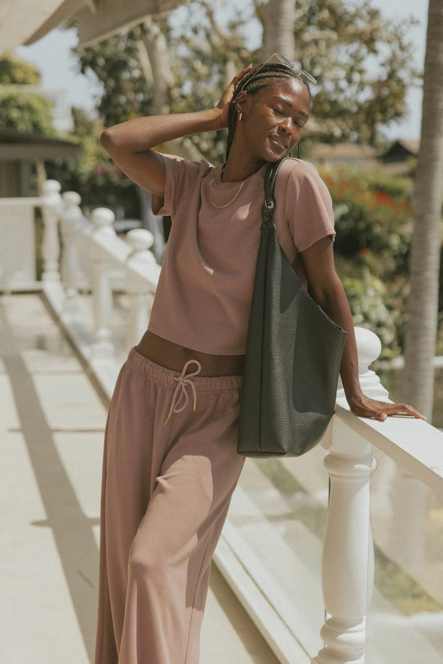 Shana Fitted Tee | Mauve - Image 3