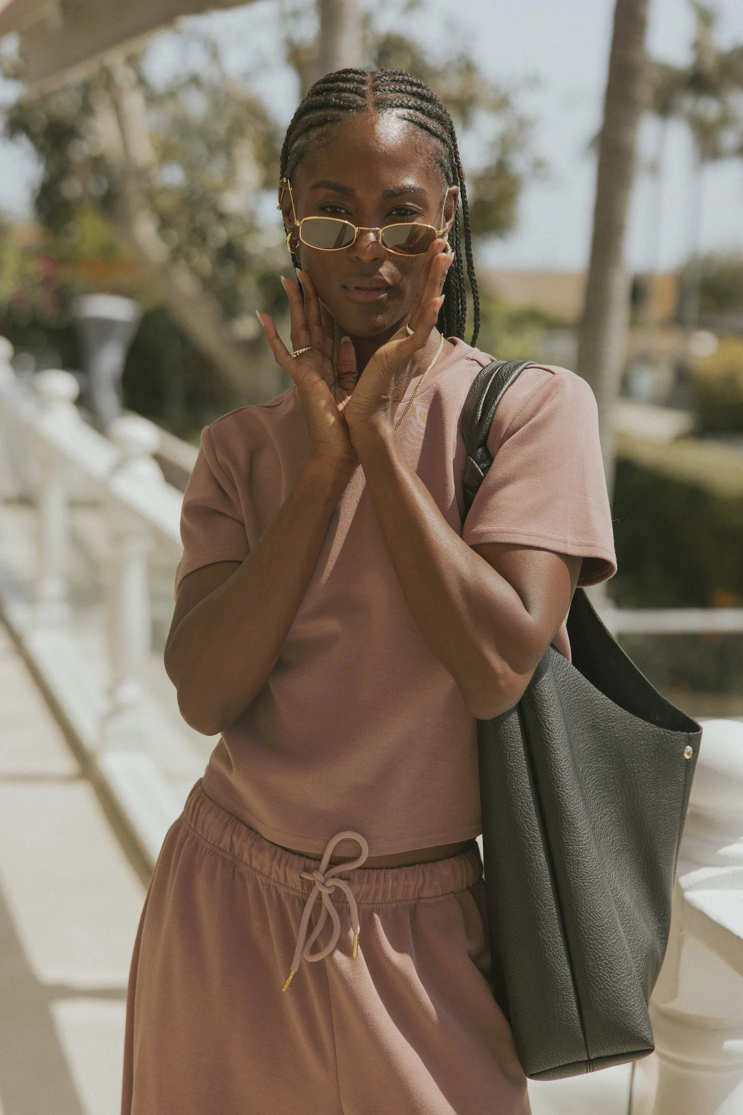 Shana Fitted Tee | Mauve - Image 4