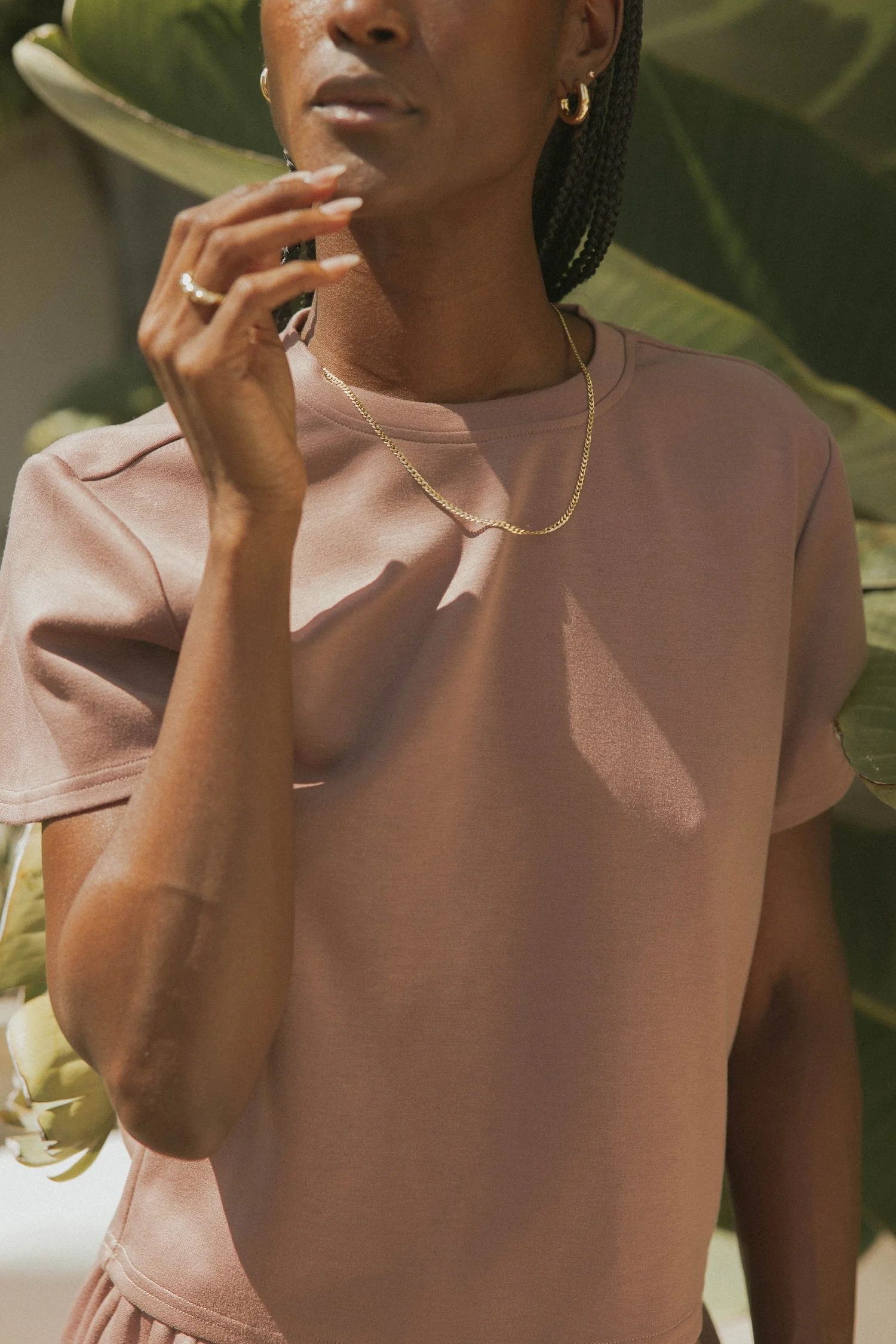 Shana Fitted Tee | Mauve - Image 5