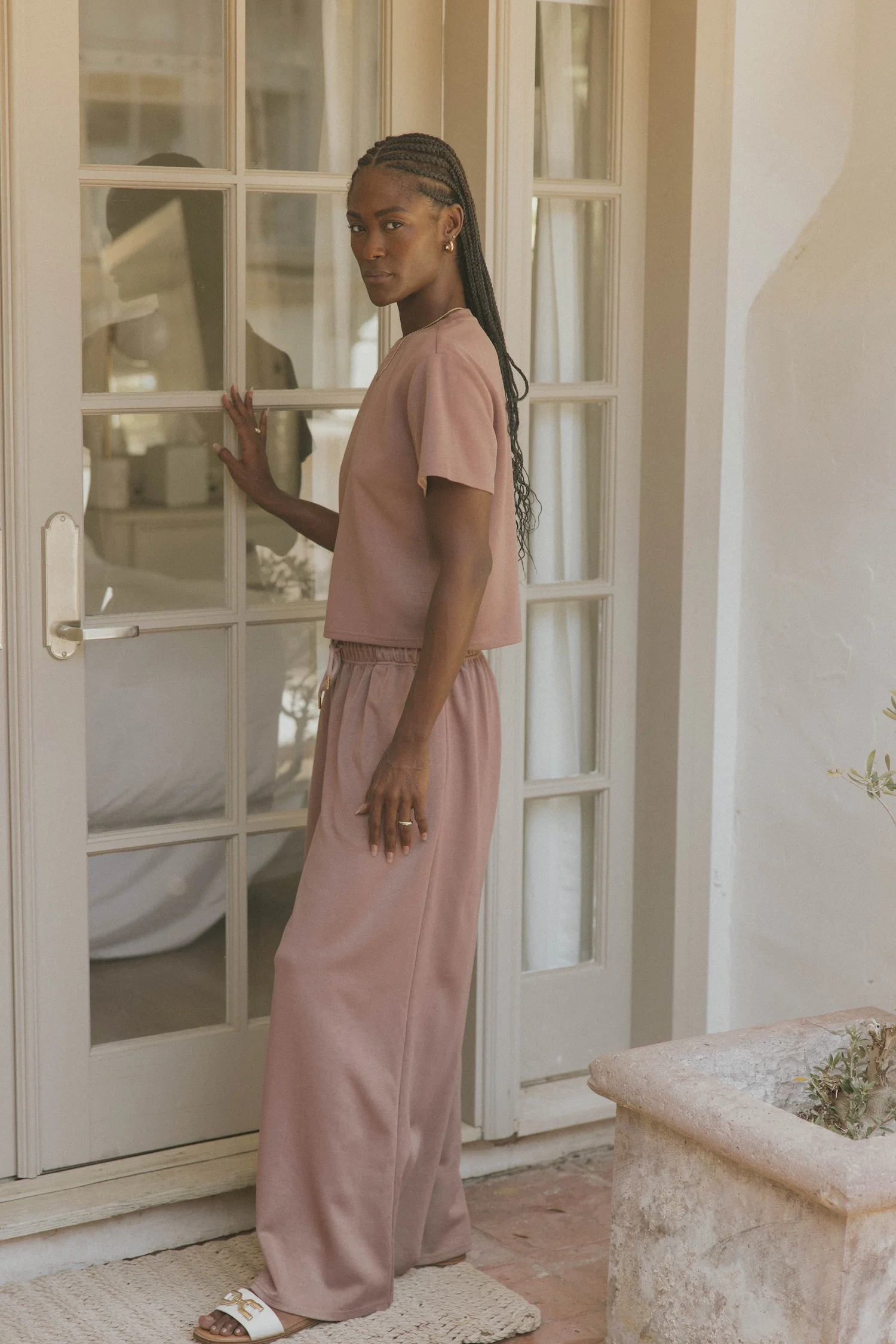 Shana Fitted Tee | Mauve - Image 6