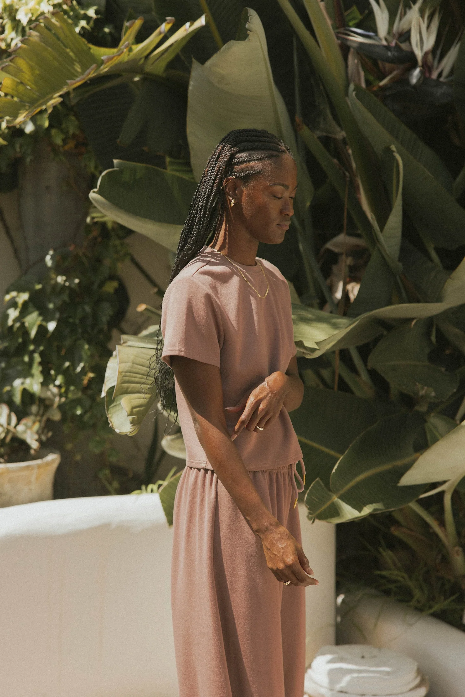 Shana Fitted Tee | Mauve - Image 7