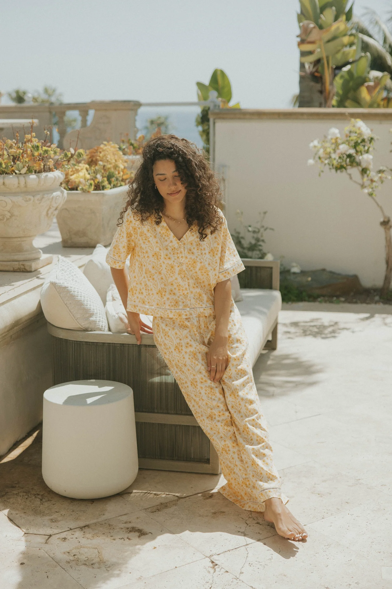 Clara in Honeysuckle | Women's Wide Leg Floral Pants - Image 5