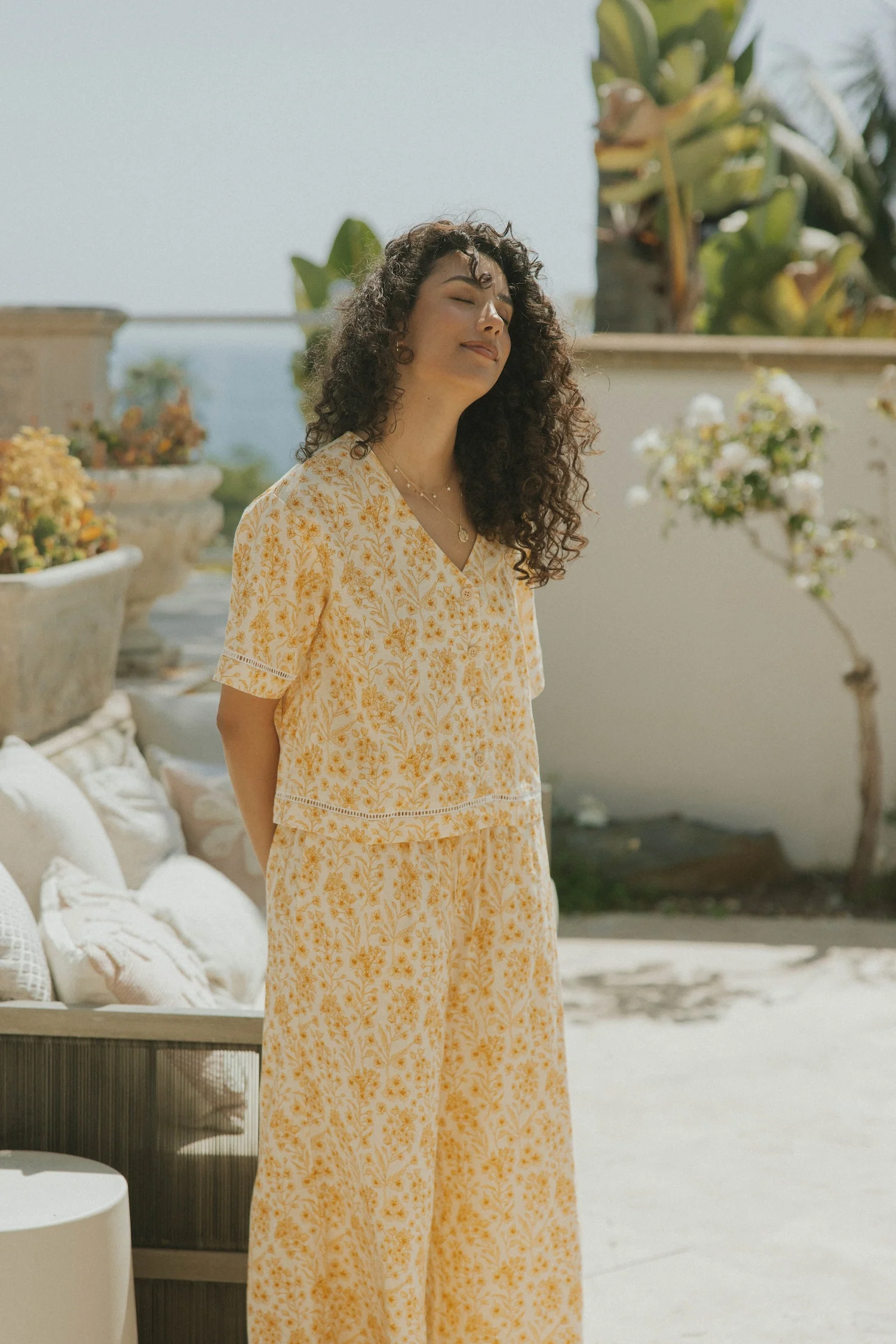 Clara Top in Honeysuckle | Floral Blouse - Image 5