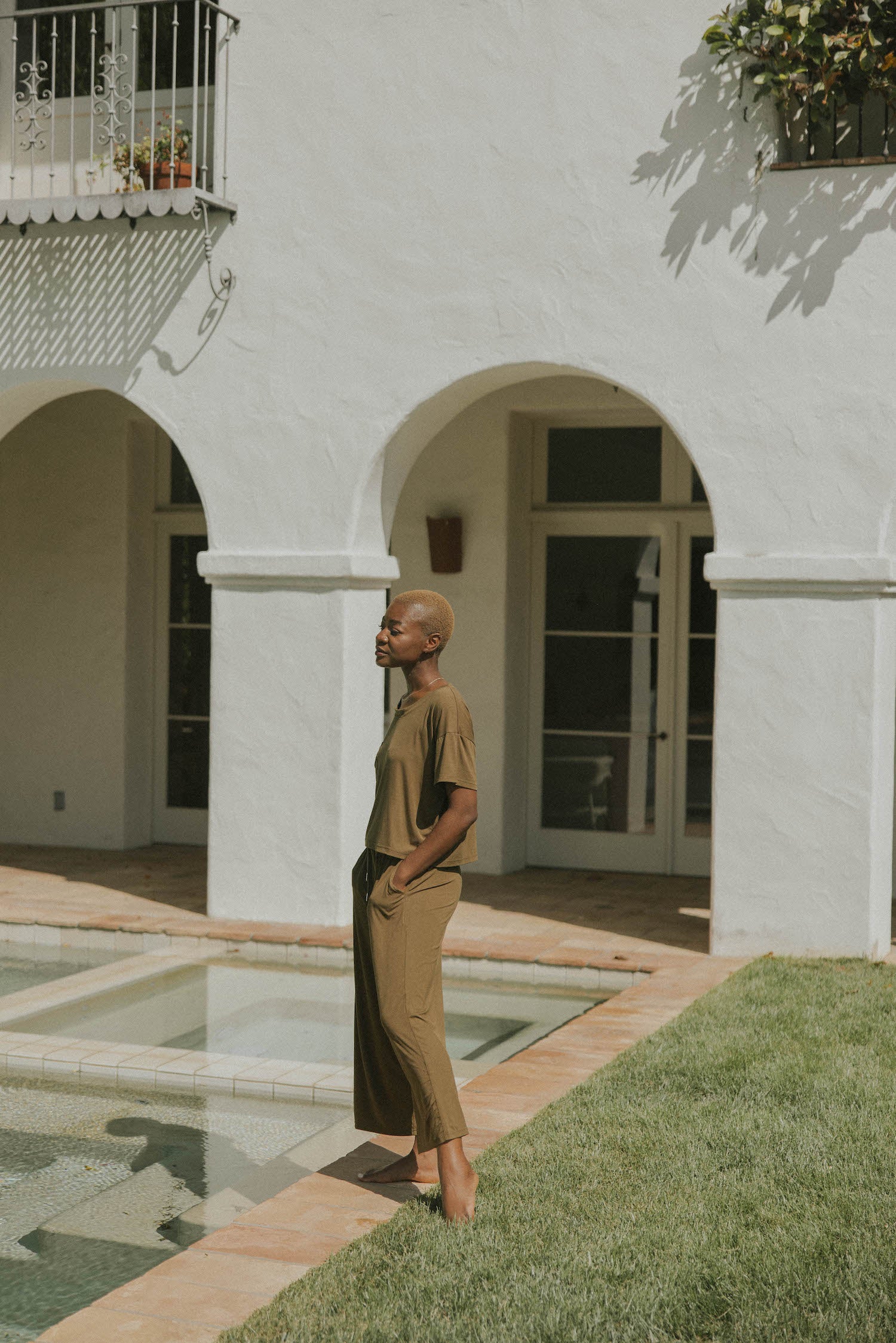 Luna Bamboo Sleep Pant | Olive - Image 3